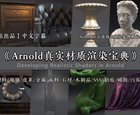 Arnold 阿诺德真实材质宝典【画质高清中文有工程文件】  第1张