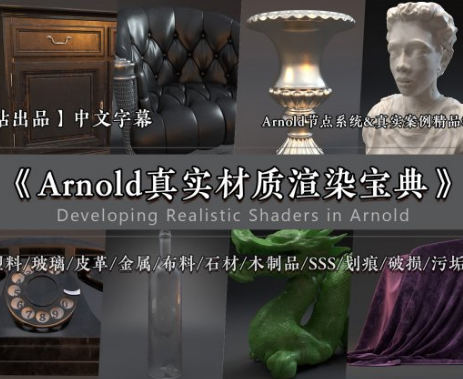 Arnold 阿诺德真实材质宝典【画质高清中文有工程文件】