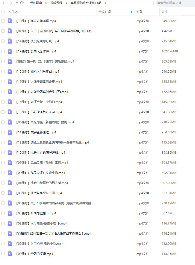 2021泰罗摄影课程百度云(泰罗摄影综合课第11期)  第2张