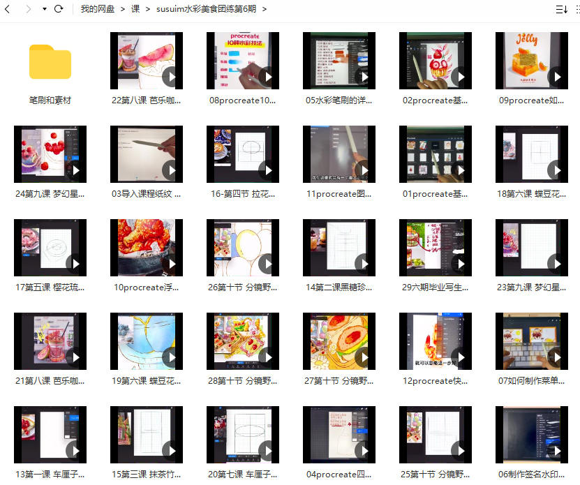 susuim苏苏 iPad水彩美食团练第6期