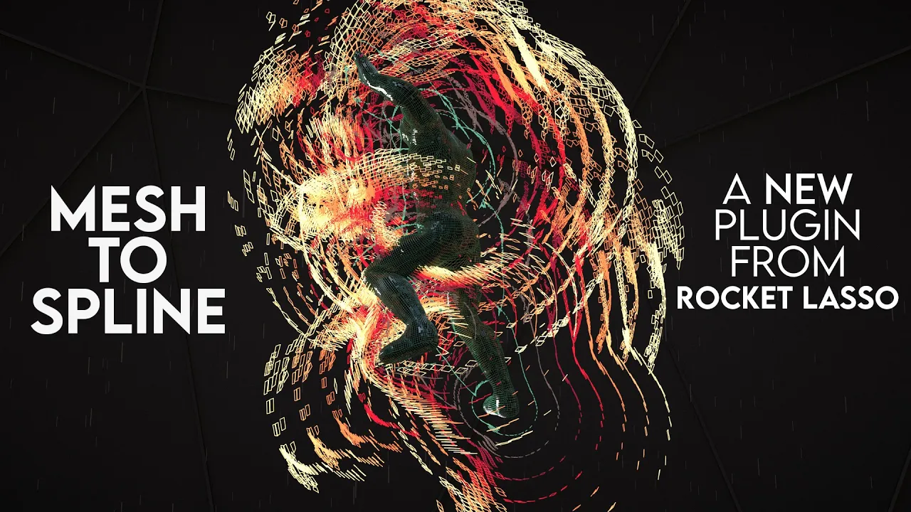 Mesh to Spline v1.0 Win/Mac(C4D多边形网格轮廓转样条线插件)  第1张