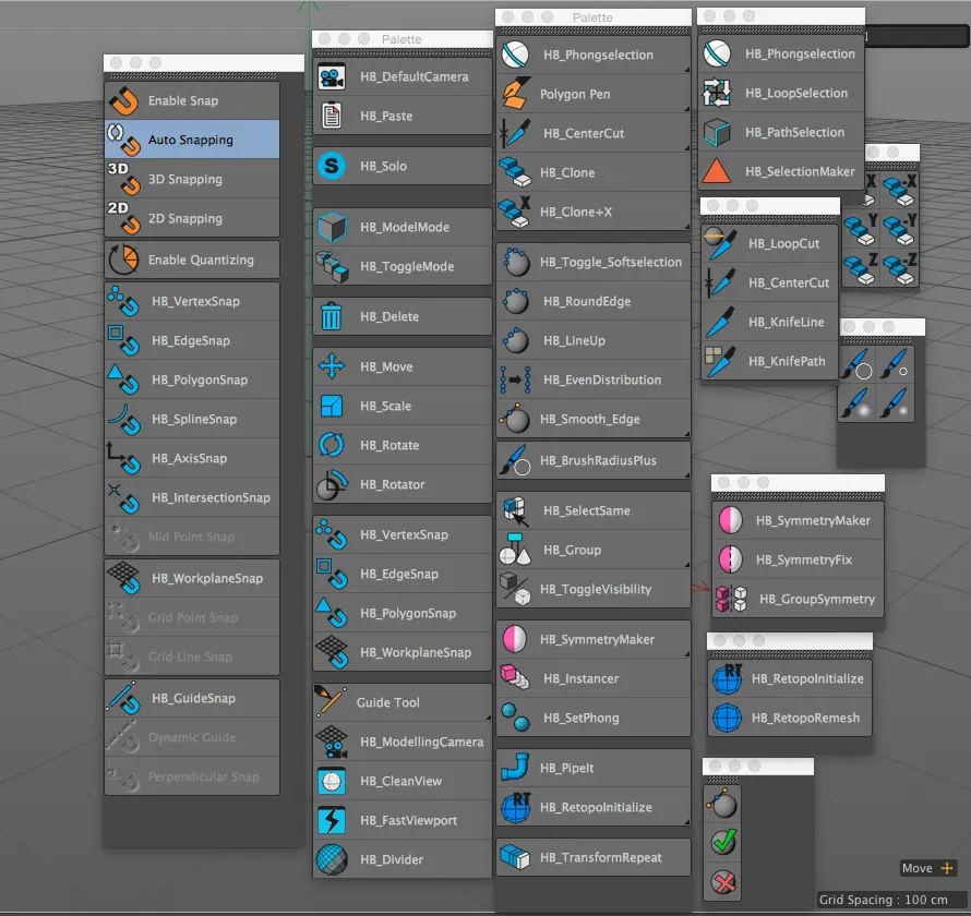 HB Modelling Bundle 2.34 Win/Mac(C4D快速建模脚本工具包)  第2张