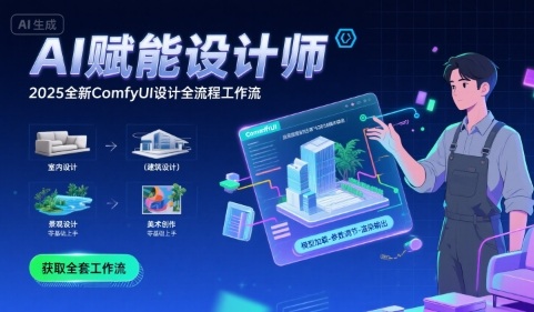 AI赋能设计师(2025全新comfyui设计全流程工作流 )