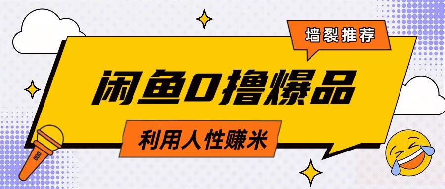 咸鱼0撸玩法利用人性售卖商品达到日挣2张的效果  第1张