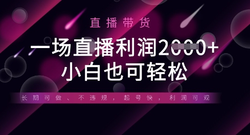 半无人直播带货，一场利润数张，适合所有平台玩法，小白也可轻松  第1张
