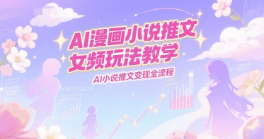 AI漫画小说推文女频玩法教学，AI小说推文变现全流程  第1张