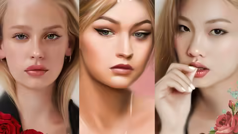 Digital Painting: Female Portrait Illustrations In Photoshop