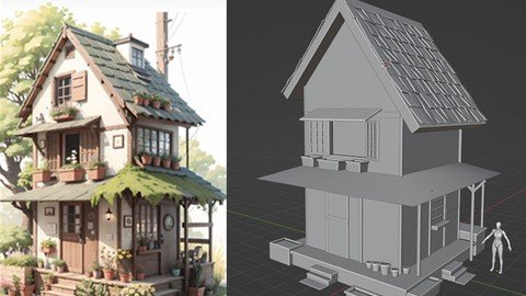 Charming Cottage In Blender, Substance Painter & Ue 5.3