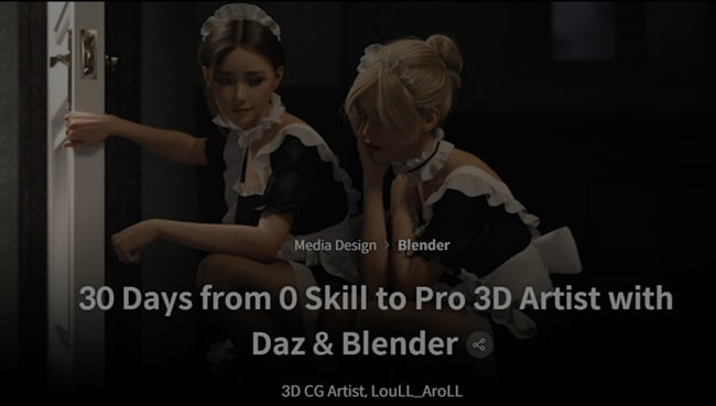 Coloso – 30 Days from 0 Skill to Pro 3D Artist with Daz & Blender