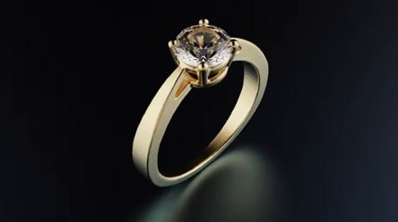Engagement Ring 3D Design – Rhino Zbrush Keyshot  第1张