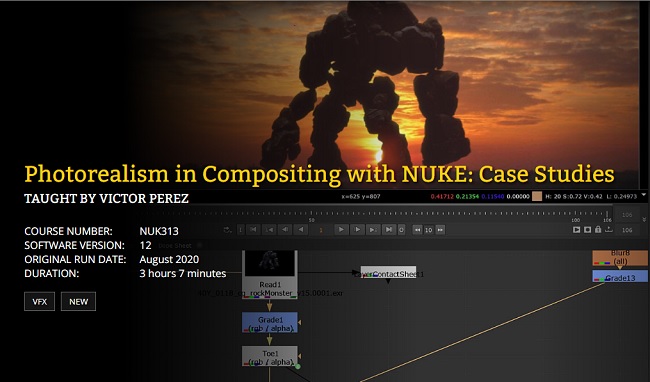 FXPHD – NUK313 Photorealism in Compositing with NUKE Case Studies