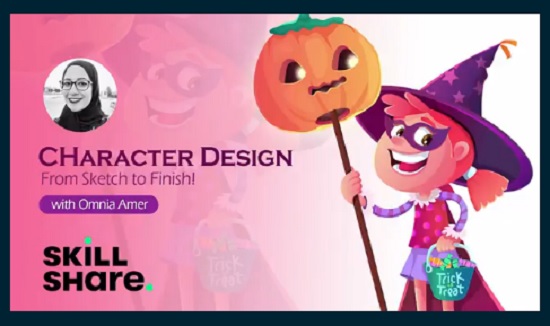Skillshare – Create a Halloween Cartoon Scene from Scratch ! with Adobe illustrator  第1张