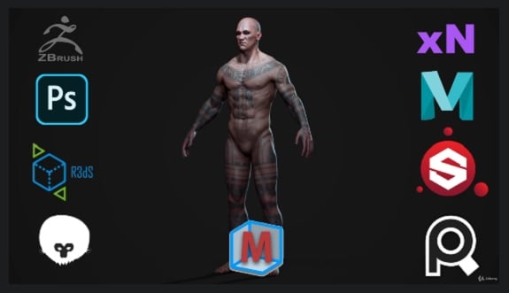 AAA Game 3D Character Art course Module 01 – Body