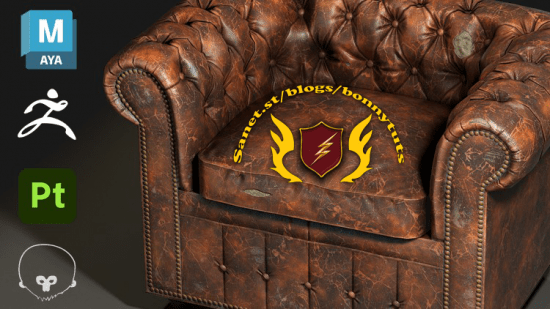 Chesterfield Sofa Video Game Asset Prop Modeling Texturing  第1张