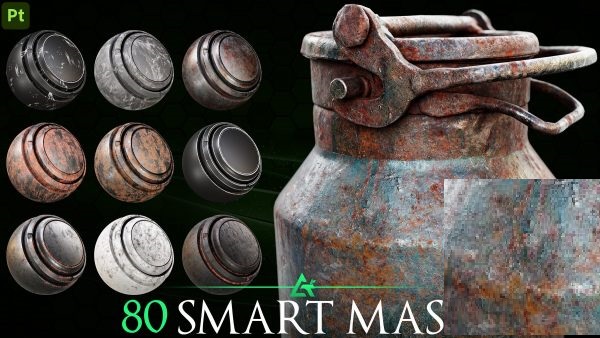 ArtStation – 80 High-Detail Smart Mask Texturing Essential / substance painter MEGA PACK  第1张